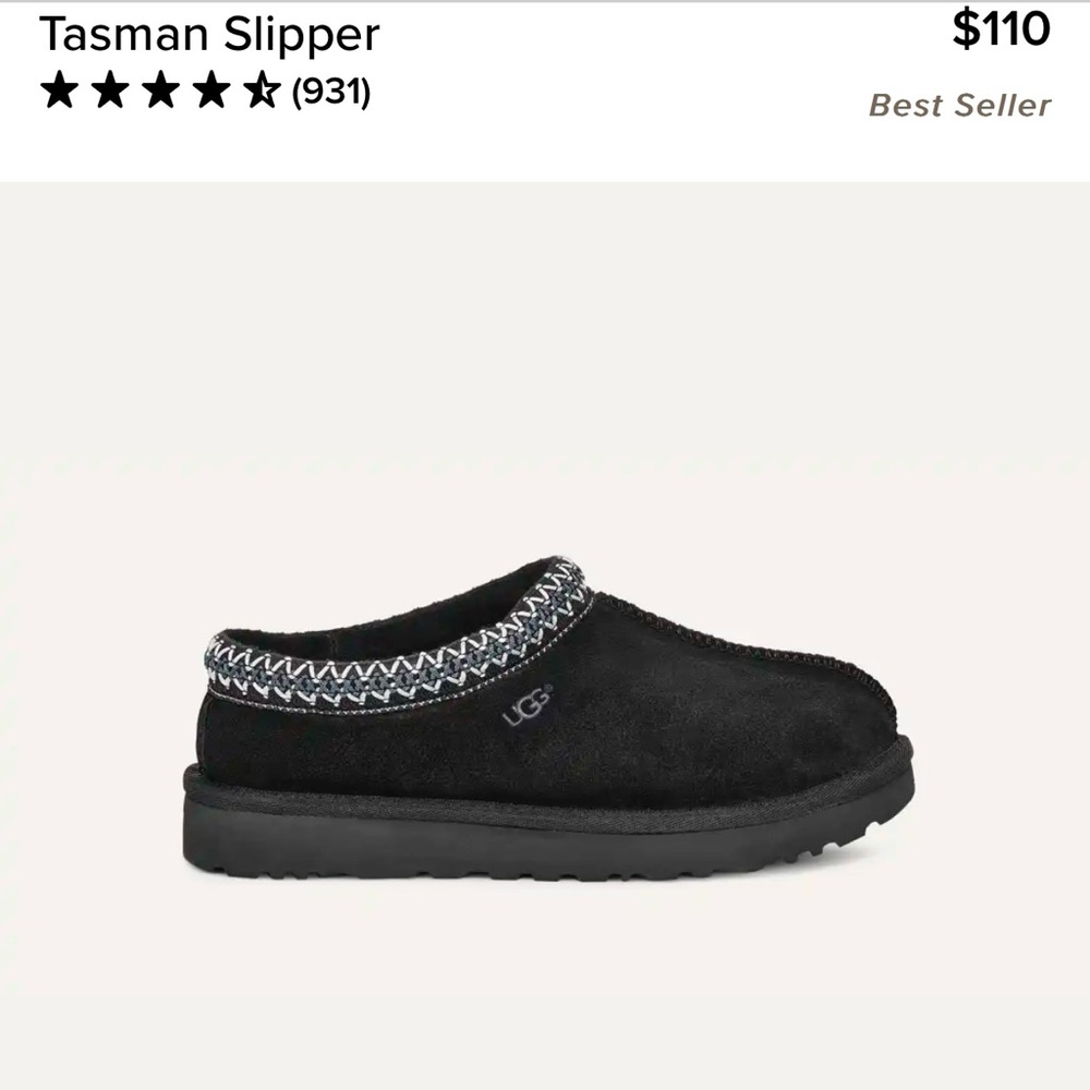 UGG Tasman Slipper | Color: black | Size = 8